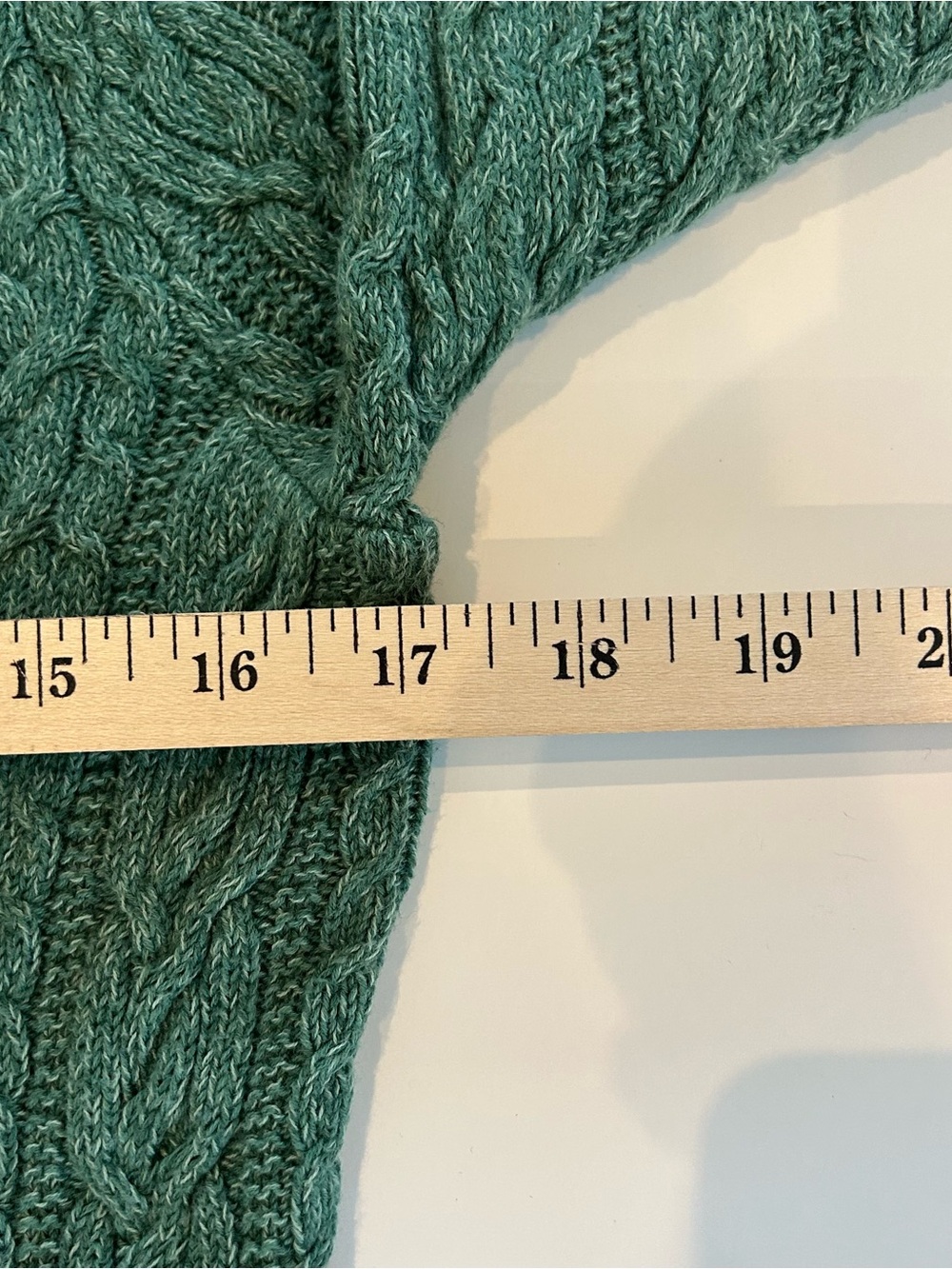 Lauren Ralph Lauren – Women’s L – Green 100% Cotton Cable Knit Boatneck Sweater - Picture 8 of 8